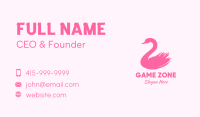 Pink Swan Brushtstroke Business Card Design