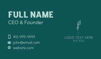 Green Needle Acupuncture Therapy Business Card