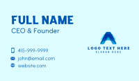 Finance Tech Letter A Business Card Design