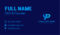 Modern Generic Letter P Business Card