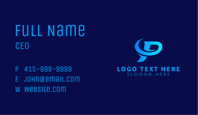 Modern Generic Letter P Business Card Image Preview