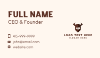 Medieval Barbarian Warrior  Business Card