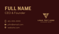 Golden Consultant Company Triangle  Business Card Design