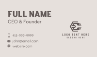 Tech Cyberspace Letter E Business Card