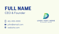 Cyber Tech Letter D Business Card