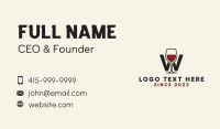 Wine Letter W Business Card
