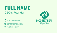 Green Organic Leaf Business Card Design