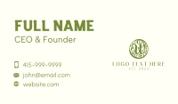 Garden Vines Letter W Business Card Design