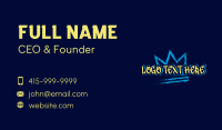 Brush Crown Wordmark Business Card Design