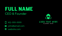 Green Ninja Streamer Business Card Design