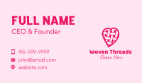 Pink Woven Heart  Business Card Image Preview