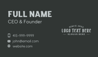 Gothic Vintage Wordmark Business Card Design