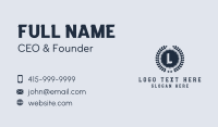 University League Lettermark Business Card Design