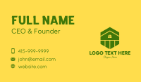 Green Hexagon Home Business Card