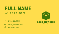 Green Hexagon Home Business Card Design