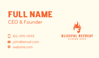 Flaming Roast Barbecue Business Card