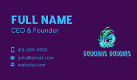 Neon Graffiti Art Number 6 Business Card