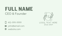 Garden Plant Letter Business Card