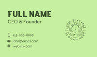 Leaf Hair Woman Business Card Design