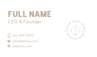 Hipster Wrench Emblem Business Card