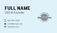 Vintage Circle Wordmark Business Card