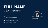 Masculine Varsity Lettermark Business Card