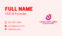 Creative Startup Letter U  Business Card Design