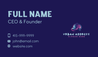 Neon Hat Cap Business Card Image Preview