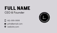 Black Cirle Graffiti Business Card