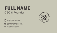 Wrench Tool Letter Business Card