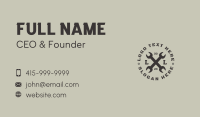 Wrench Tool Letter Business Card