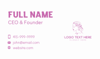 Floral Makeup Salon Business Card