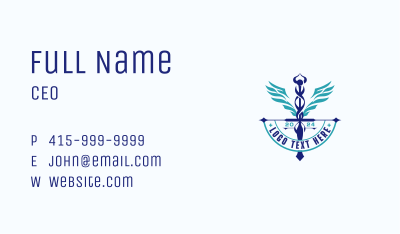 Medical Caduceus Pharmacy Business Card