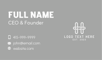 White Letter H Business Card