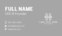 White Letter H Business Card Design