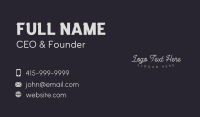 Clothing Brand Wordmark Business Card Design