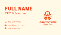 Orange Vest Kettlebell Business Card Design