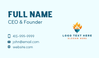 Iceberg Heat Flame Business Card Design