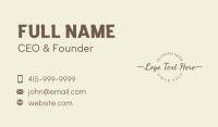 Beauty Brand Wordmark Business Card