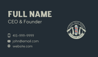 Barbershop Razor Grooming Business Card