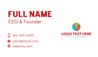 Charity Organization Cube Business Card