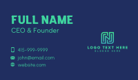 Tech Gamer Letter N  Business Card