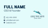 Blue Diver Swimming Business Card