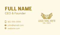 Winged Mechanic Wrench Tower Business Card Design