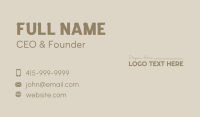 Classic Professional Wordmark Business Card