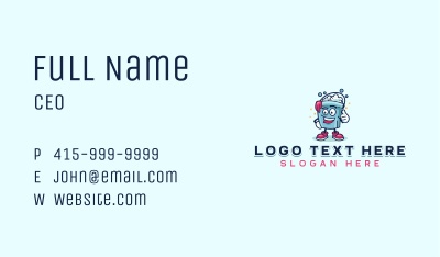 Cleaning Bucket Housekeeper Business Card Image Preview