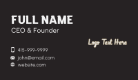 Funky Retro Wordmark Business Card