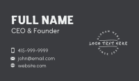 Generic Streetwear Wordmark Business Card Design