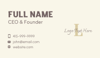 Golden Fashion Lettermark Business Card