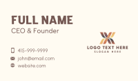 Ribbon Letter X Business Card